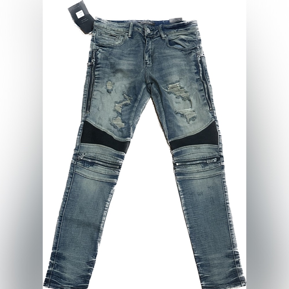 Brand New Embellish biker Jeans size 32